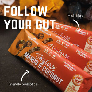 Veloforte Snack Bars Mango & Coconut click to zoom image